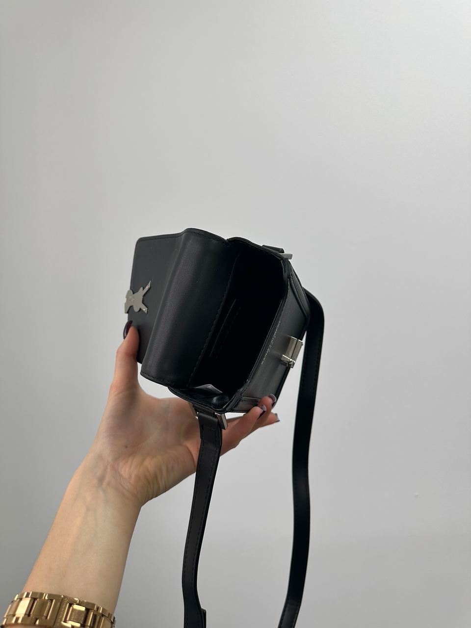 Saint Laurent Mini Solferino Satchel Bag in Calf Leather - 13