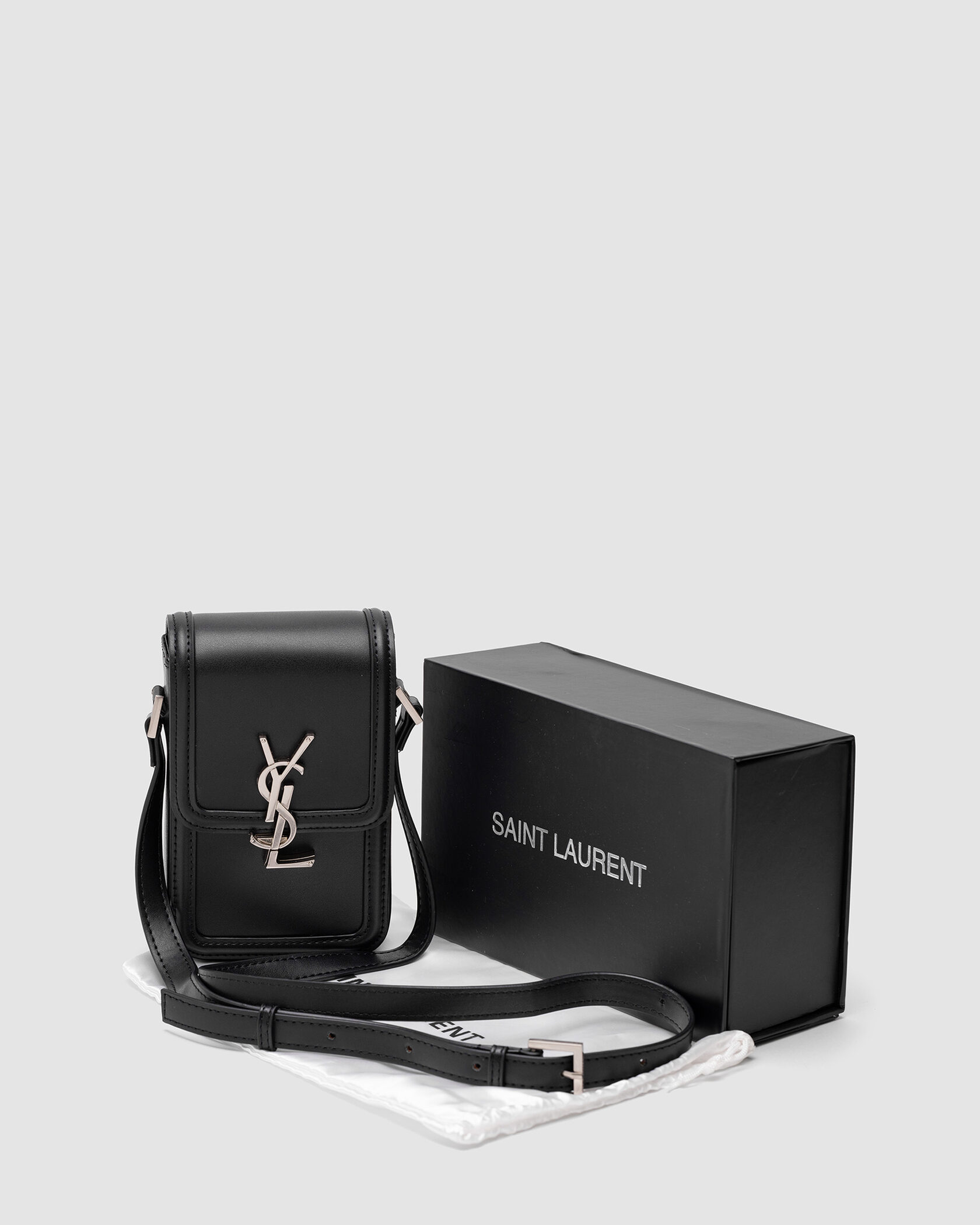 Saint Laurent Mini Solferino Satchel Bag in Calf Leather - 2