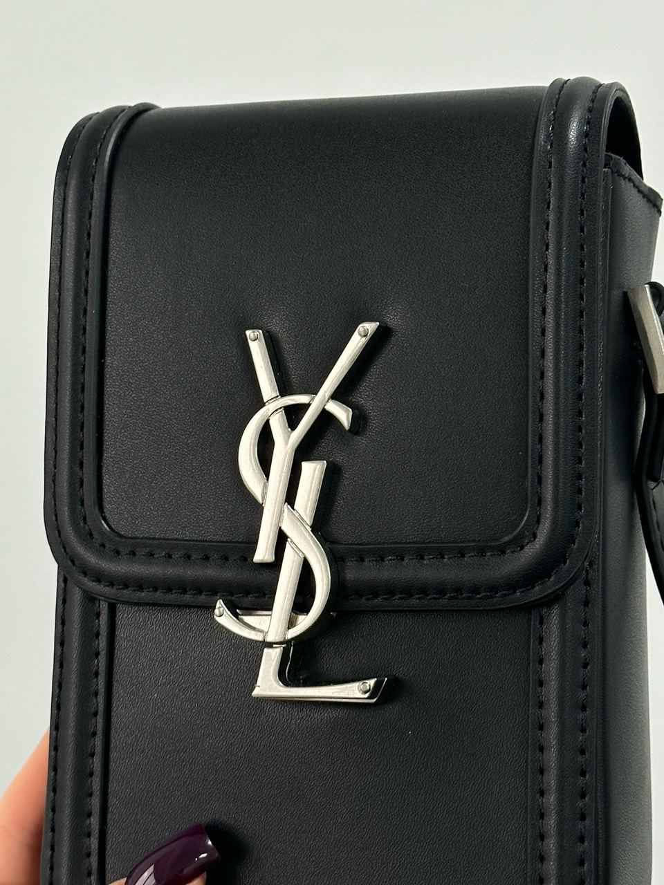 Saint Laurent Mini Solferino Satchel Bag in Calf Leather - 4