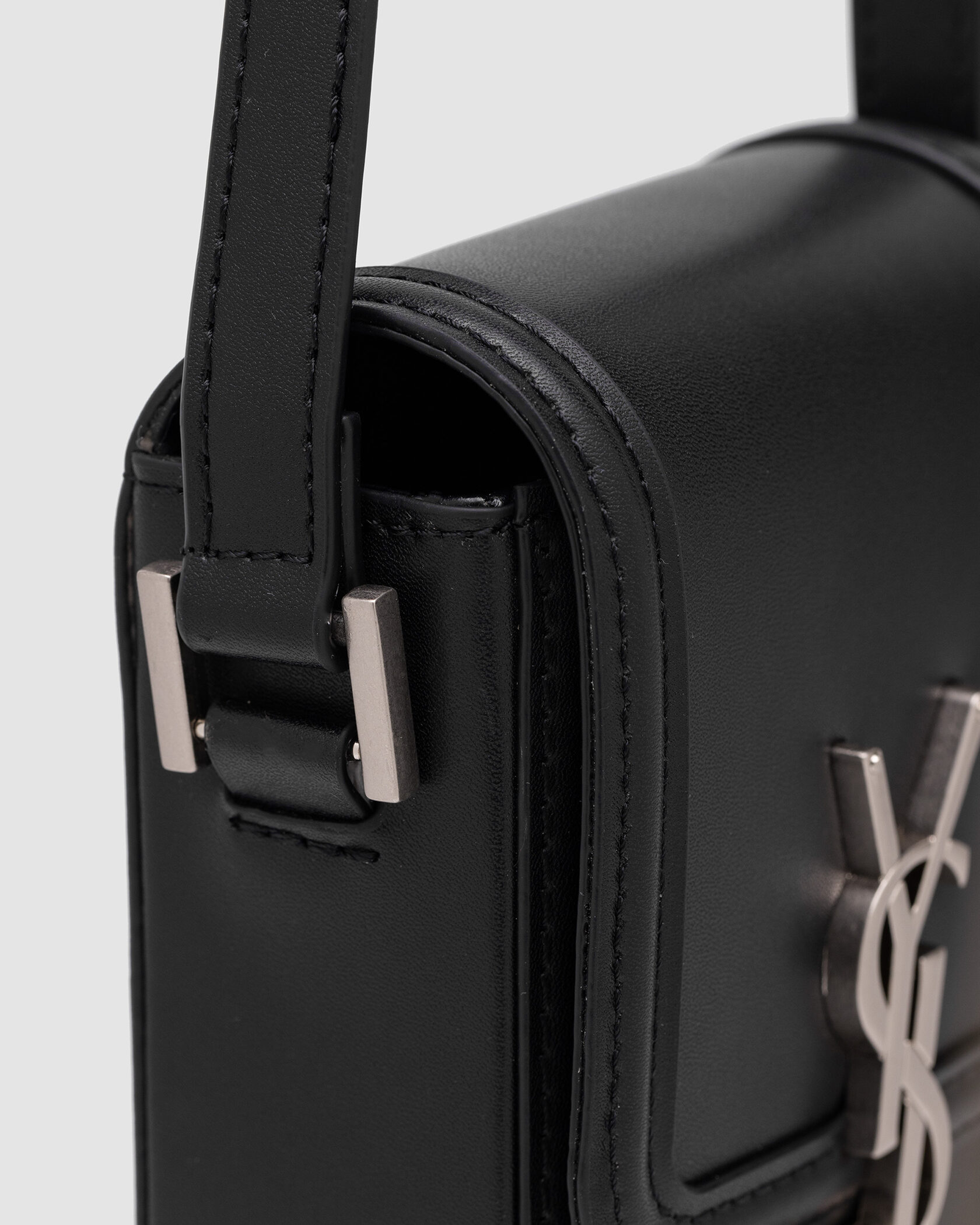 Saint Laurent Mini Solferino Satchel Bag in Calf Leather - 8