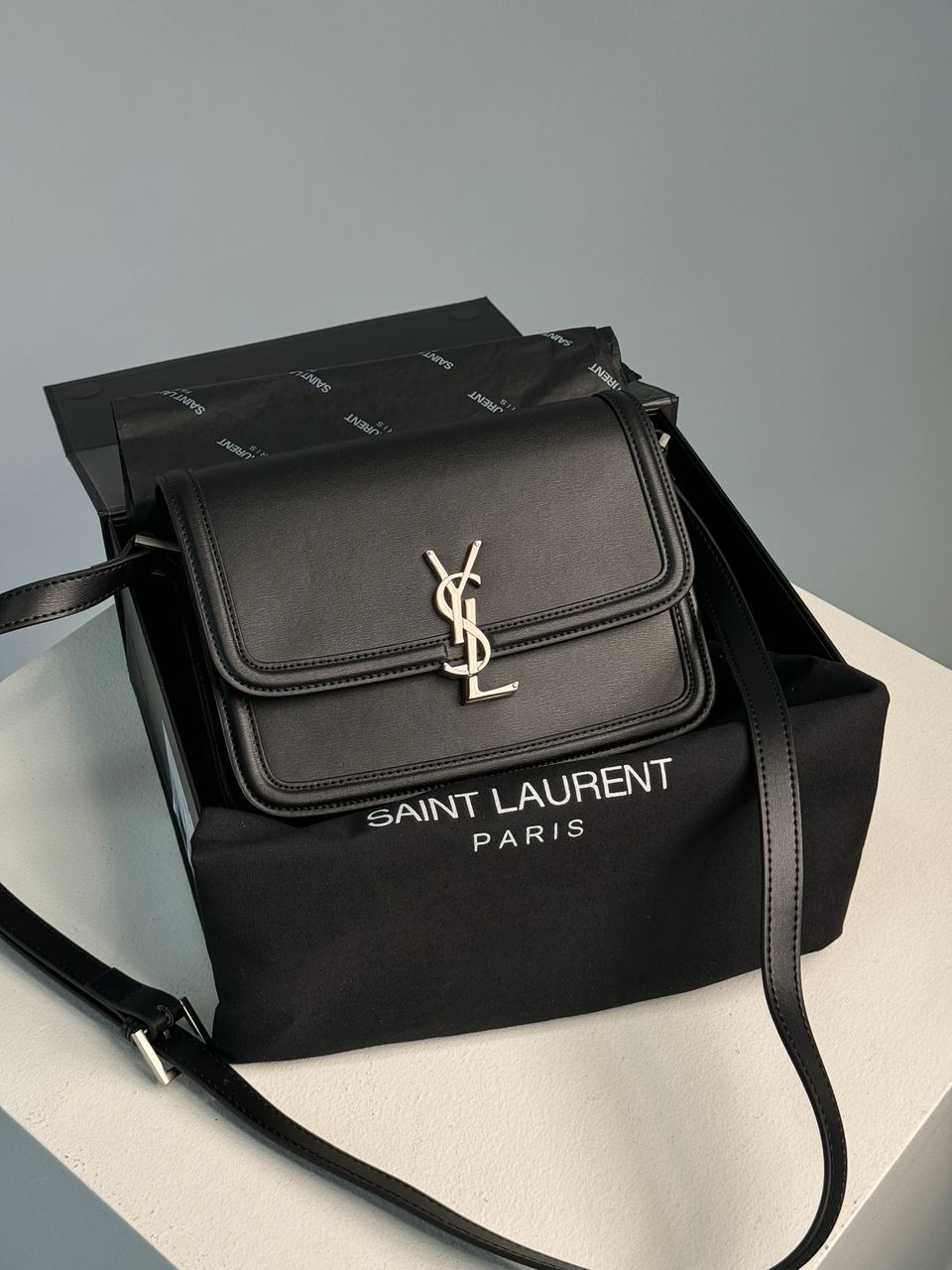 Saint Laurent Solferino Large Black/Silver - 2