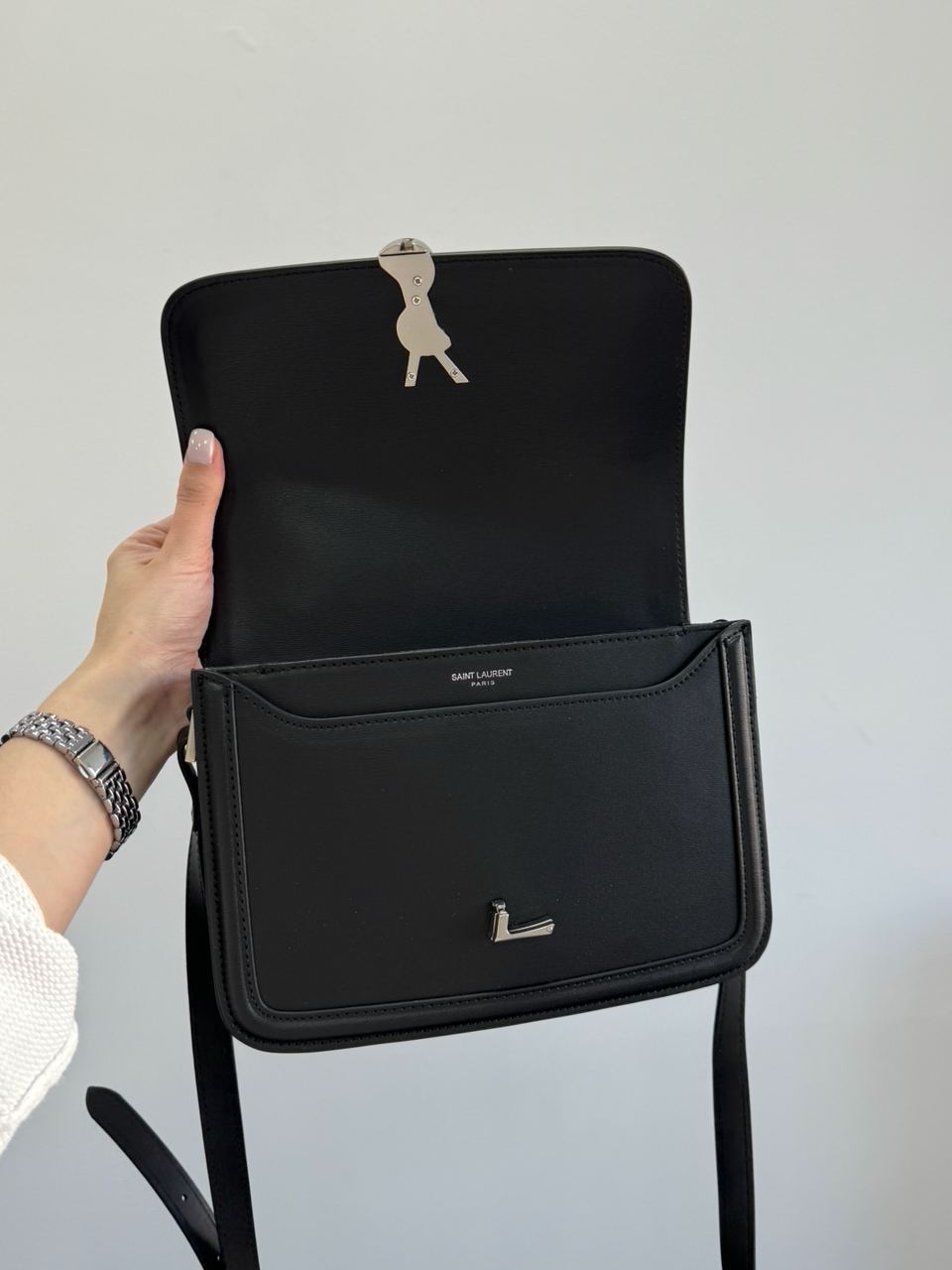 Saint Laurent Solferino Large Black/Silver - 21