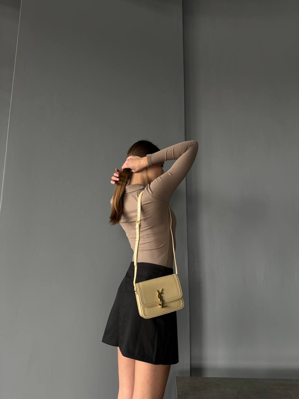 Saint Laurent Solferino Small Beige - 3