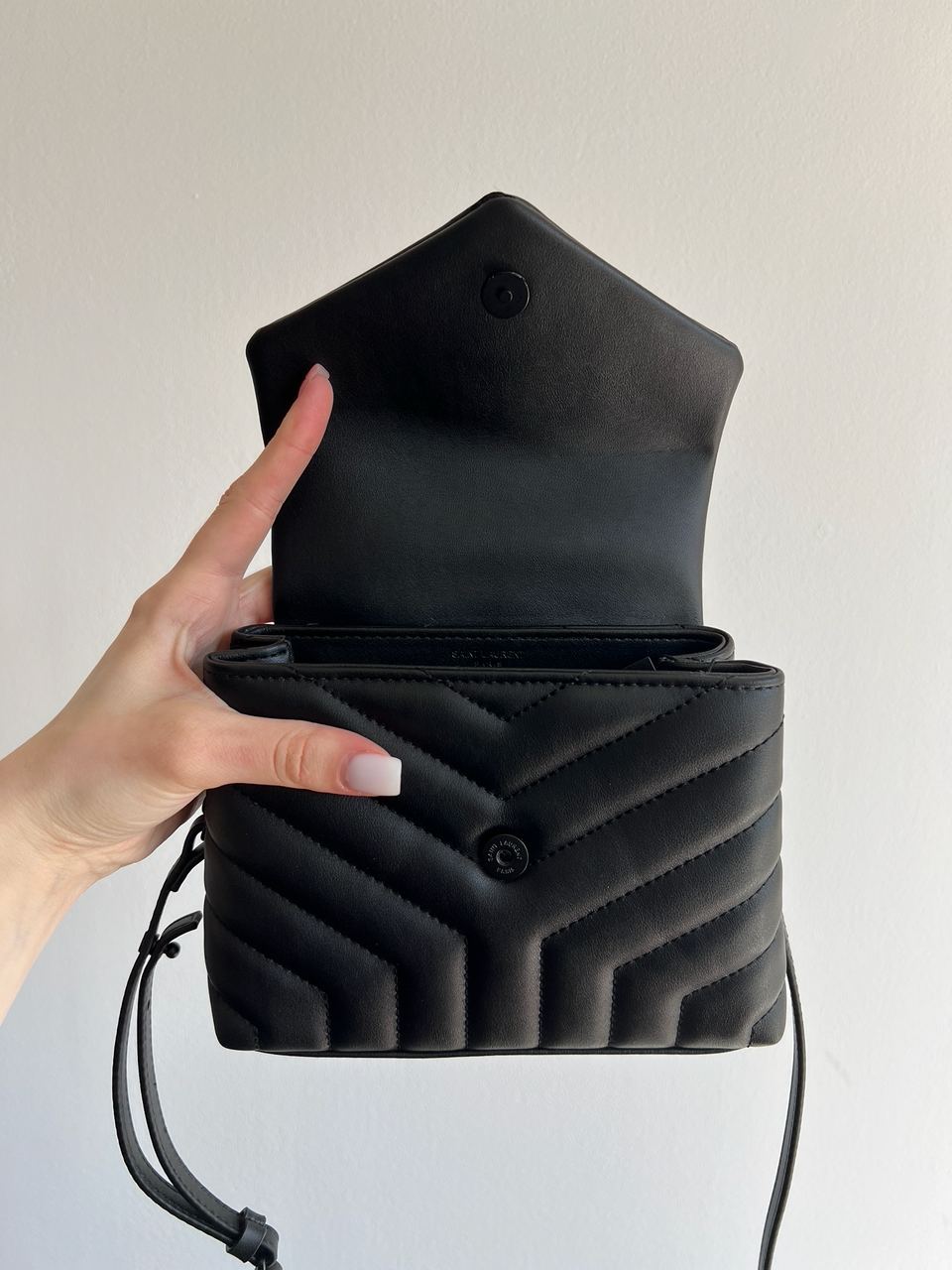 Saint Laurent Toy LouLou In Quilted Leather Black/Black - 20