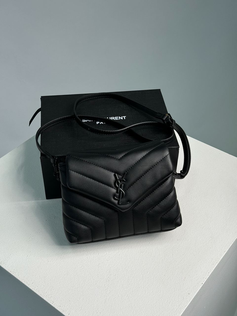 Saint Laurent Toy LouLou In Quilted Leather Black/Black - 8