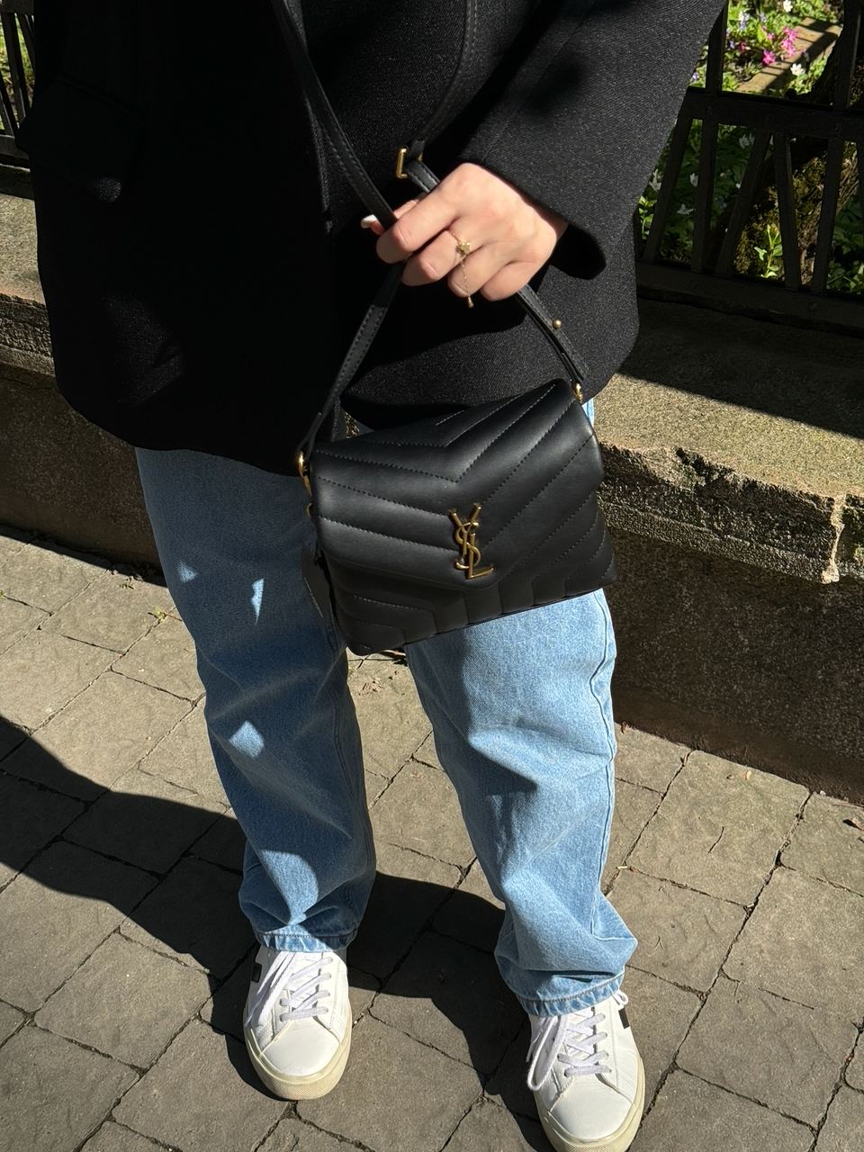 Saint Laurent Toy LouLou In Quilted Leather Black/Gold - 11