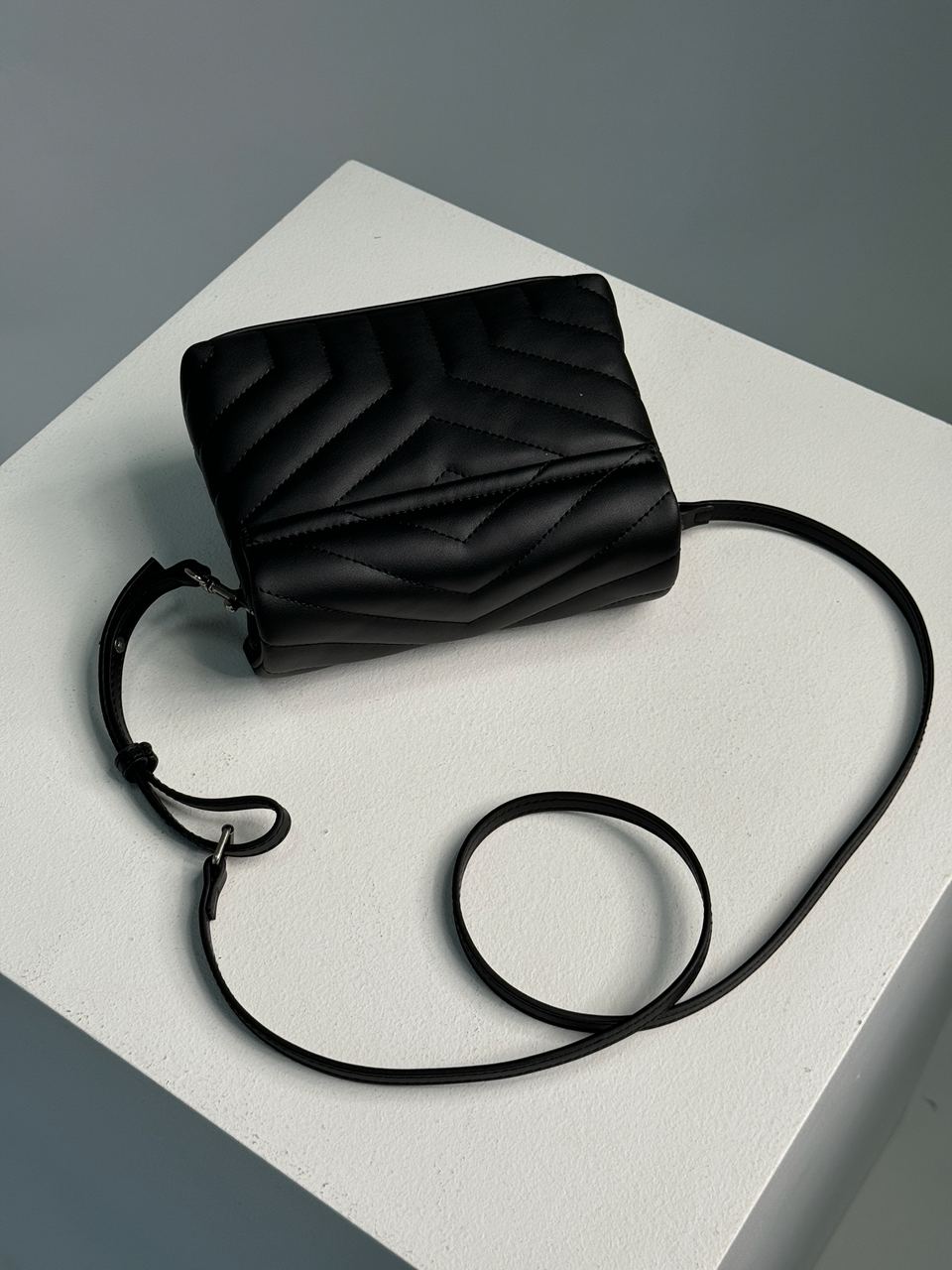 Saint Laurent Toy LouLou In Quilted Leather Black/Silver - 14