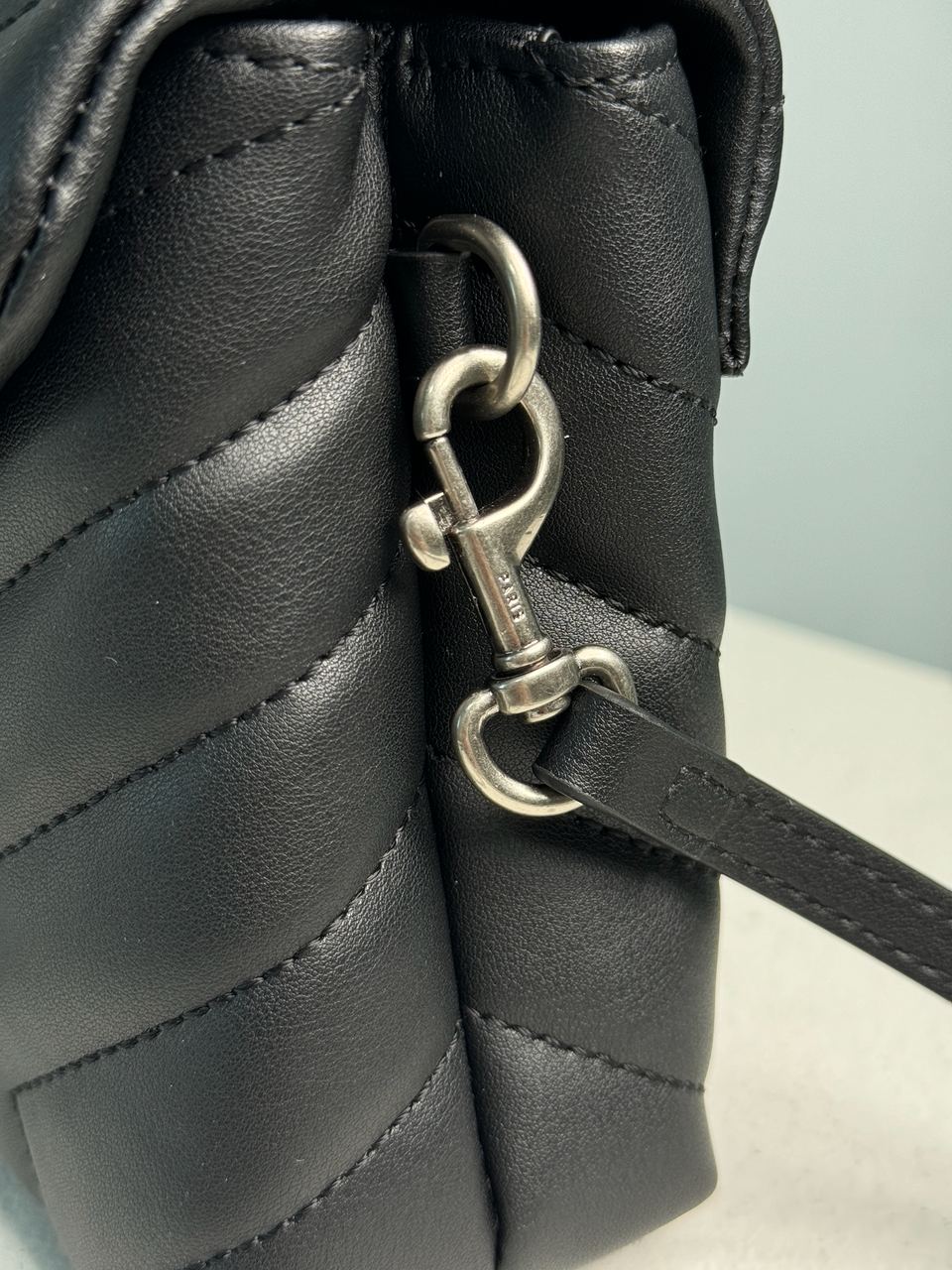 Saint Laurent Toy LouLou In Quilted Leather Black/Silver - 18