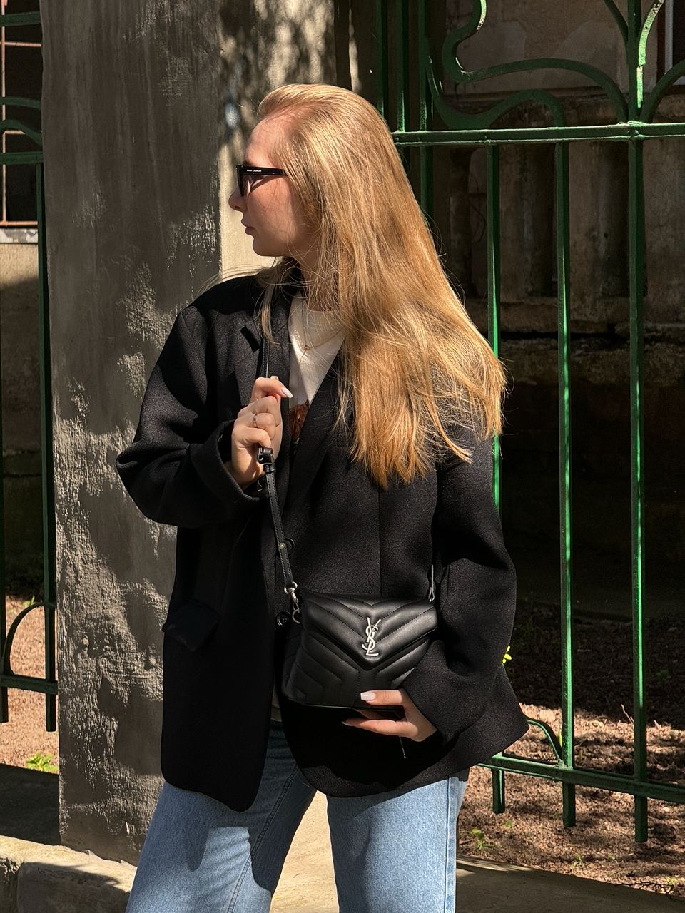 Saint Laurent Toy LouLou In Quilted Leather Black/Silver - 6