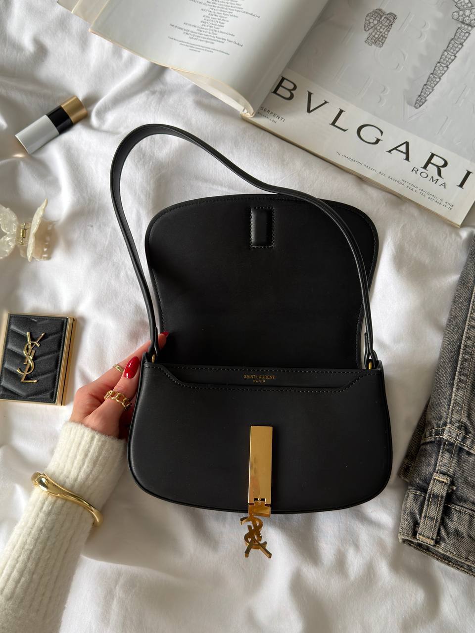 Saint Laurent Voltaire in Box Black/Gold - 11