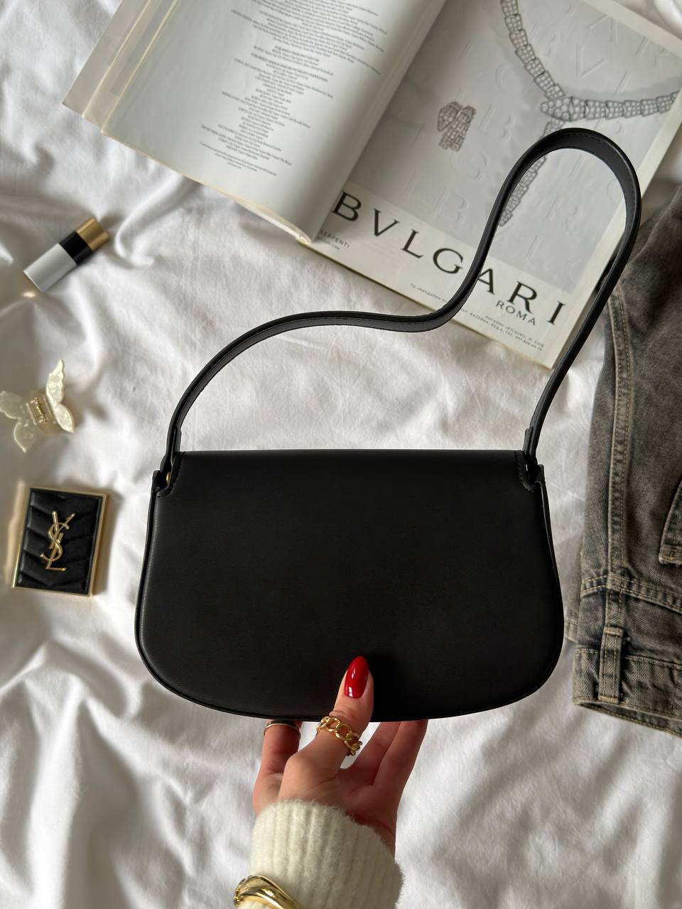 Saint Laurent Voltaire in Box Black/Gold - 13