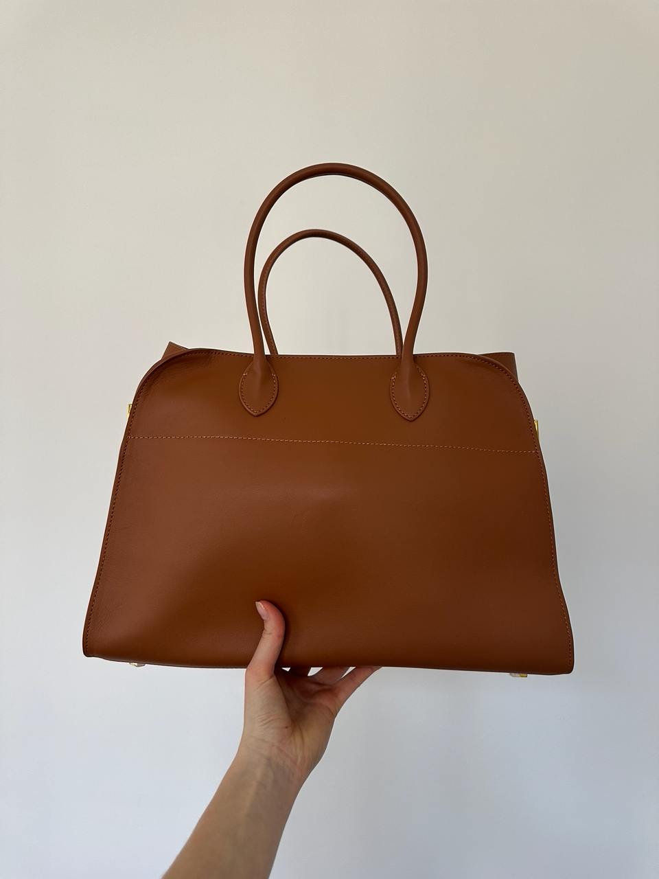 The Row Soft Margaux 39 Bag in Leather Ginger - 5
