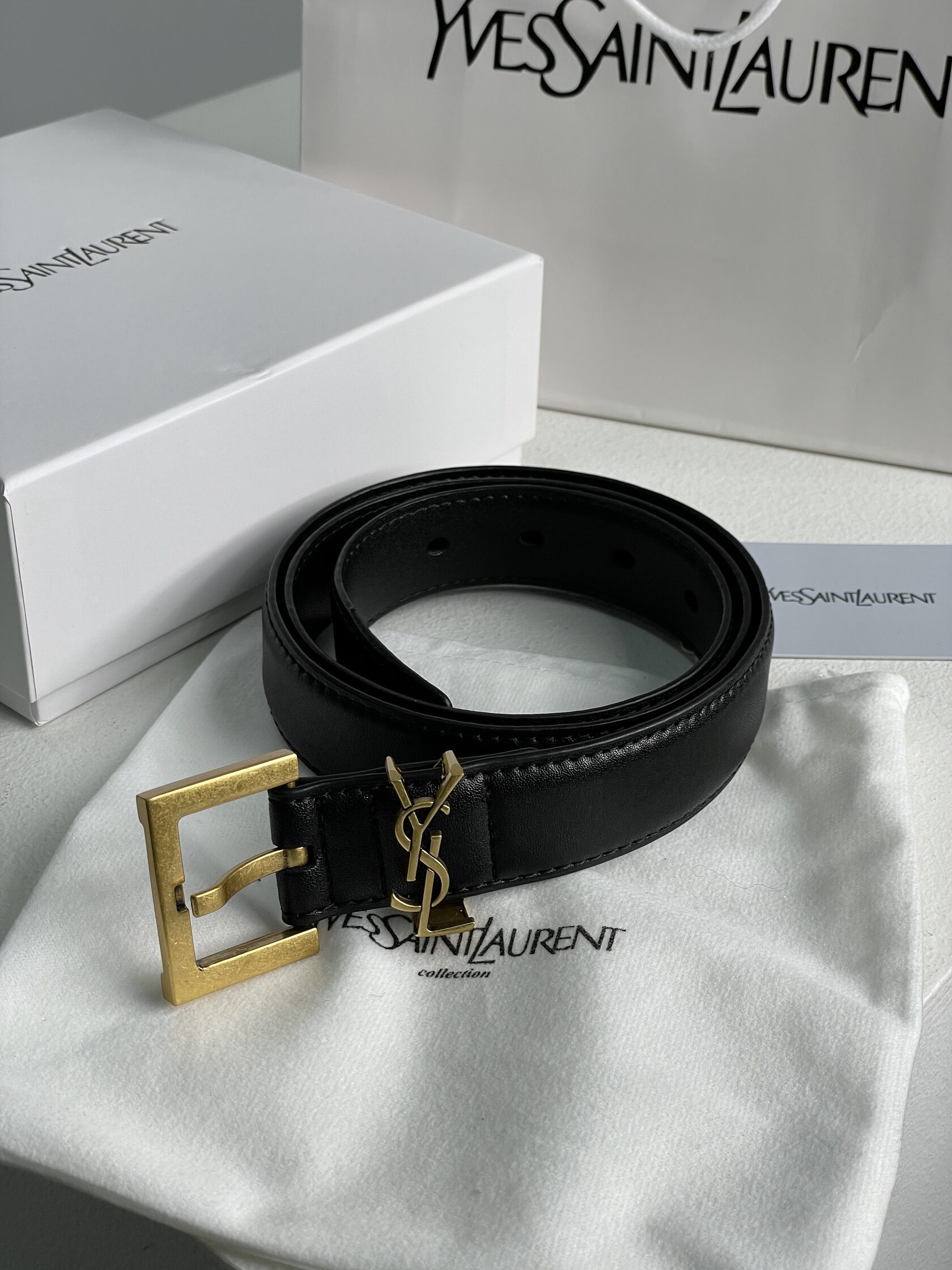 Yves Saint Laurent Belt Gold