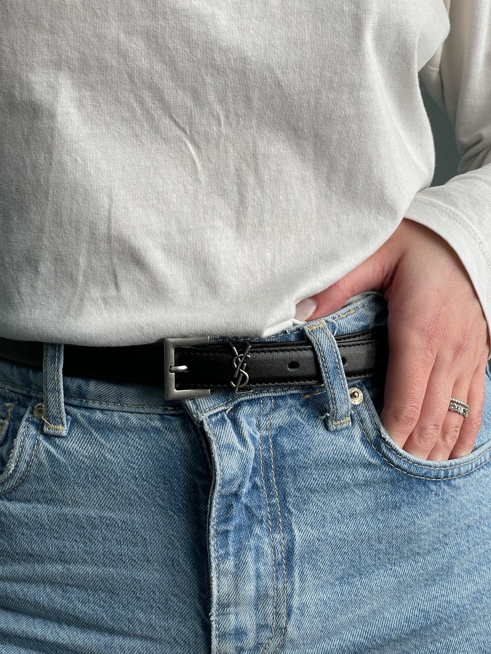 Yves Saint Laurent Belt Silver 2.0 - 3