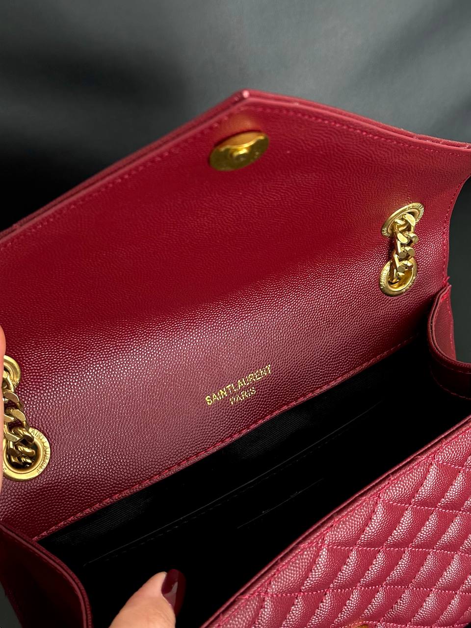 Yves Saint Laurent Envelope Bag Burgundy - 6