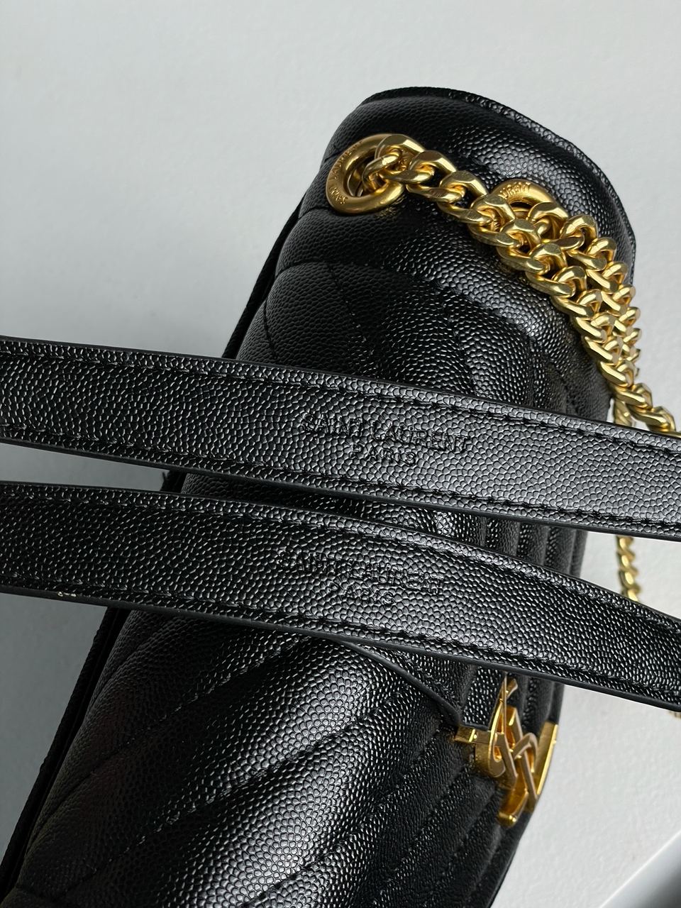 Yves Saint Laurent Envelope Medium In Quilted Grain De Poudre Embossed Leather - 12