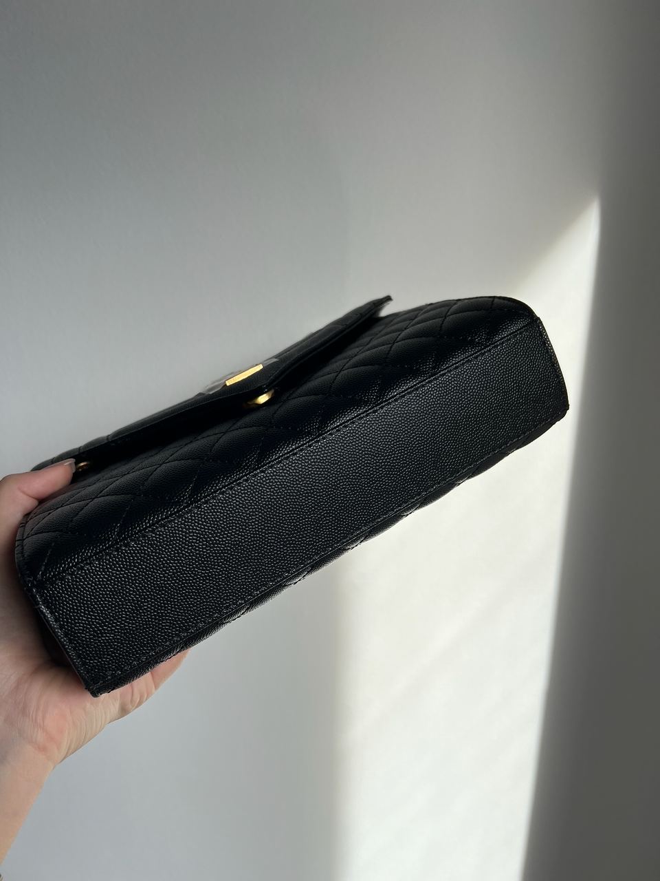 Yves Saint Laurent Envelope Medium In Quilted Grain De Poudre Embossed Leather - 15