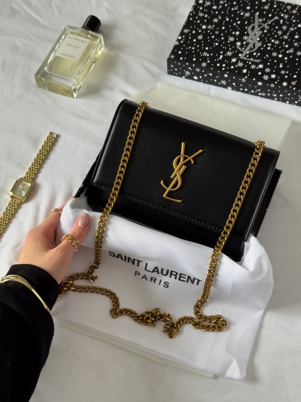 Yves Saint Laurent Kate Small Black/Gold - 2
