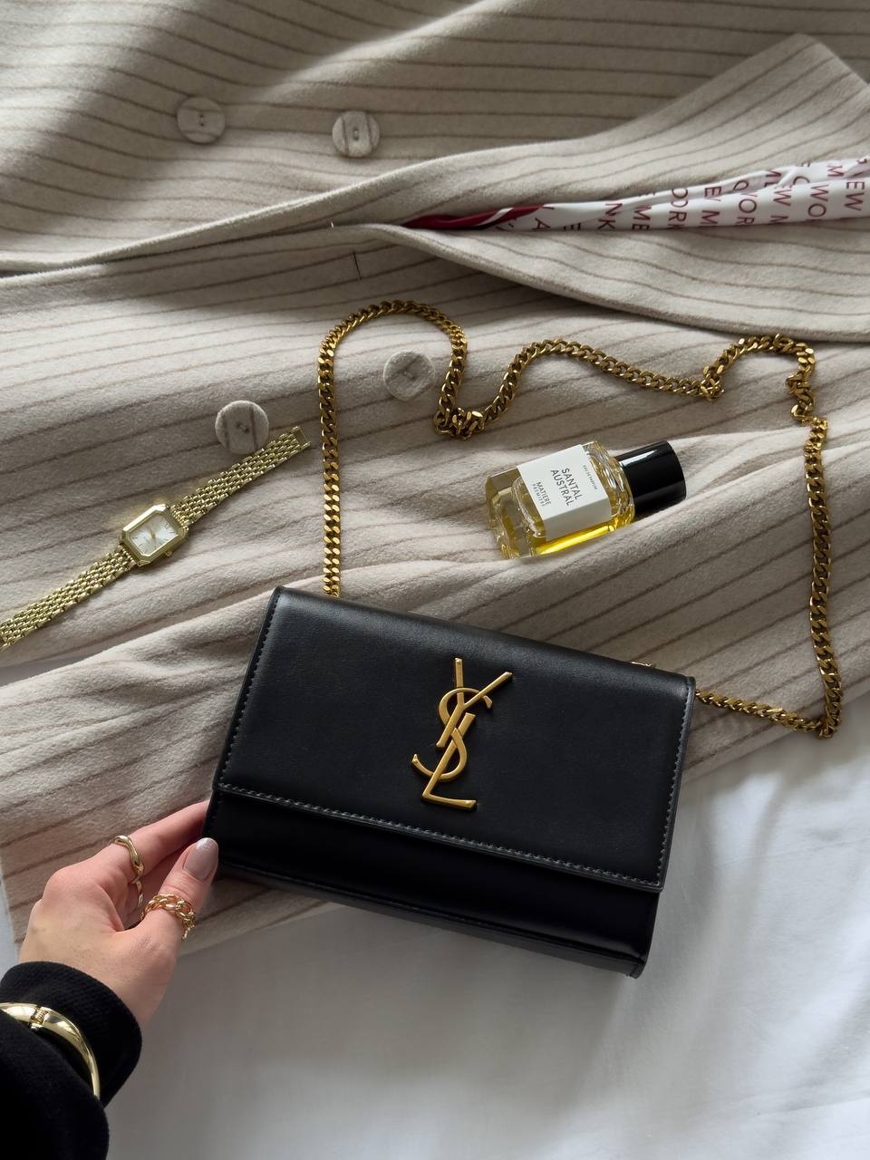 Yves Saint Laurent Kate Small Black/Gold - 3