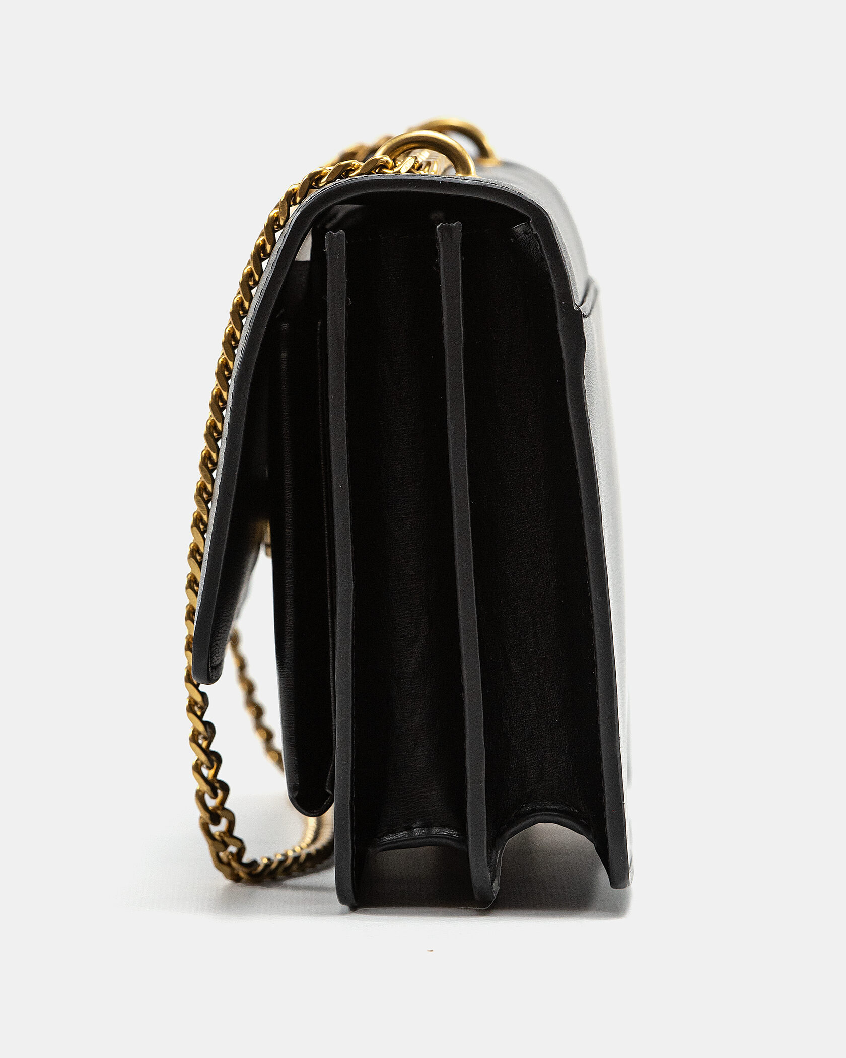 Yves Saint Laurent Medium Sunset in Smooth Leather Black/Gold - 12