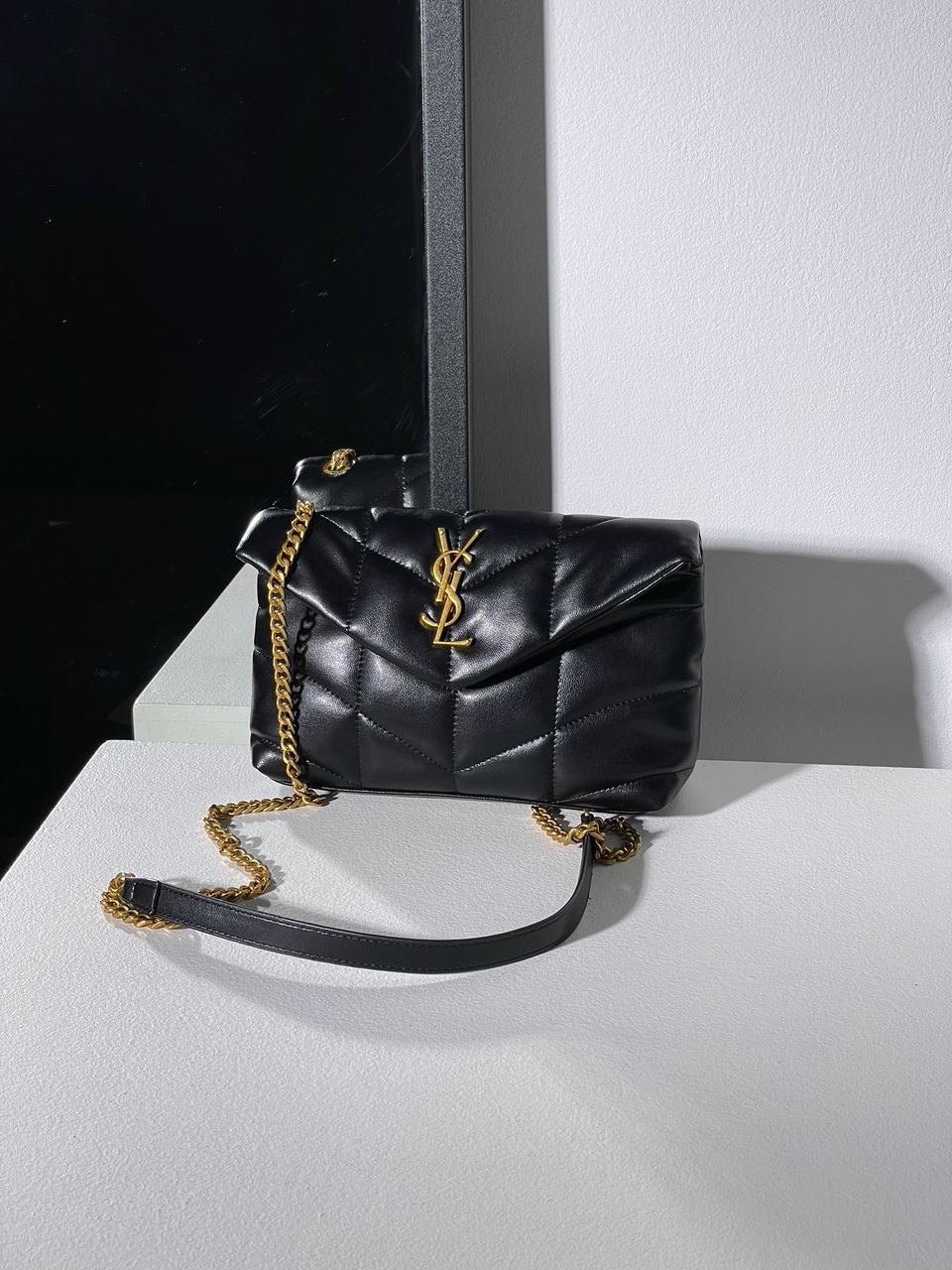 Yves Saint Laurent Puffer Small in Nappa Leather Gold Chain - 5