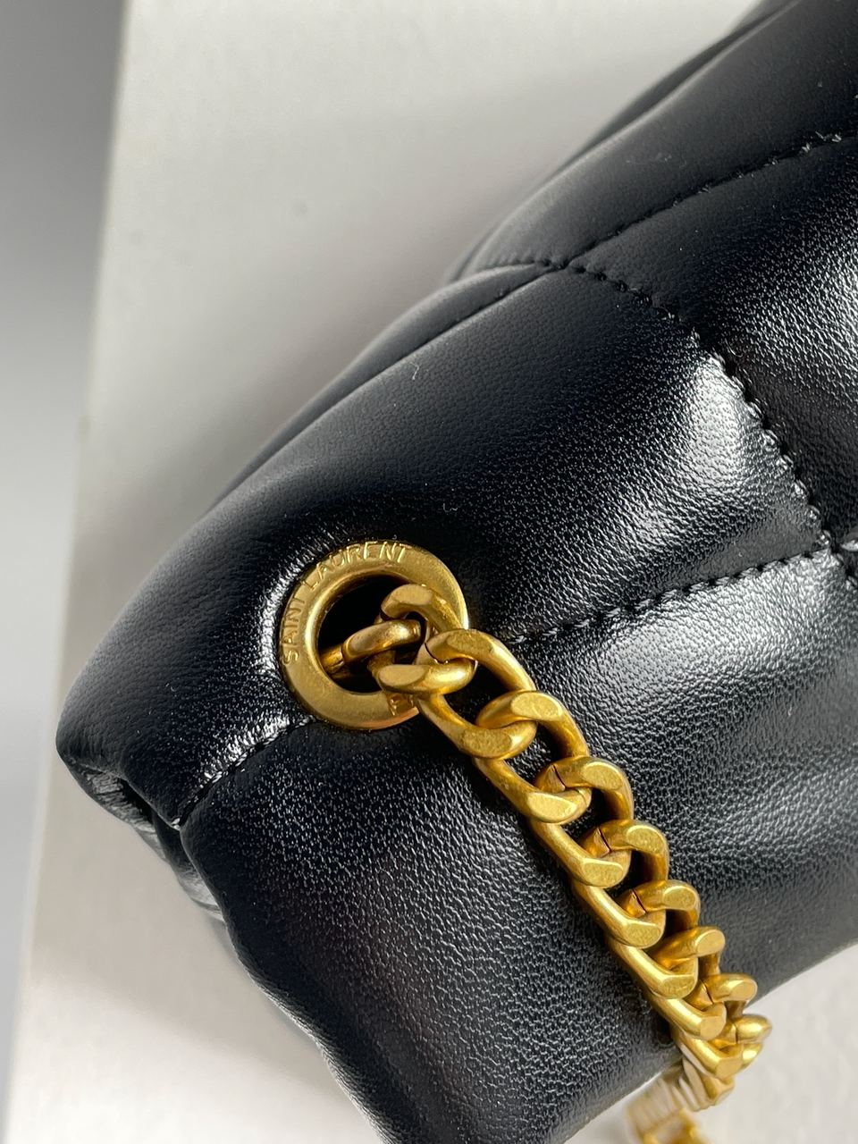 Yves Saint Laurent Puffer Small in Nappa Leather Gold Chain - 8