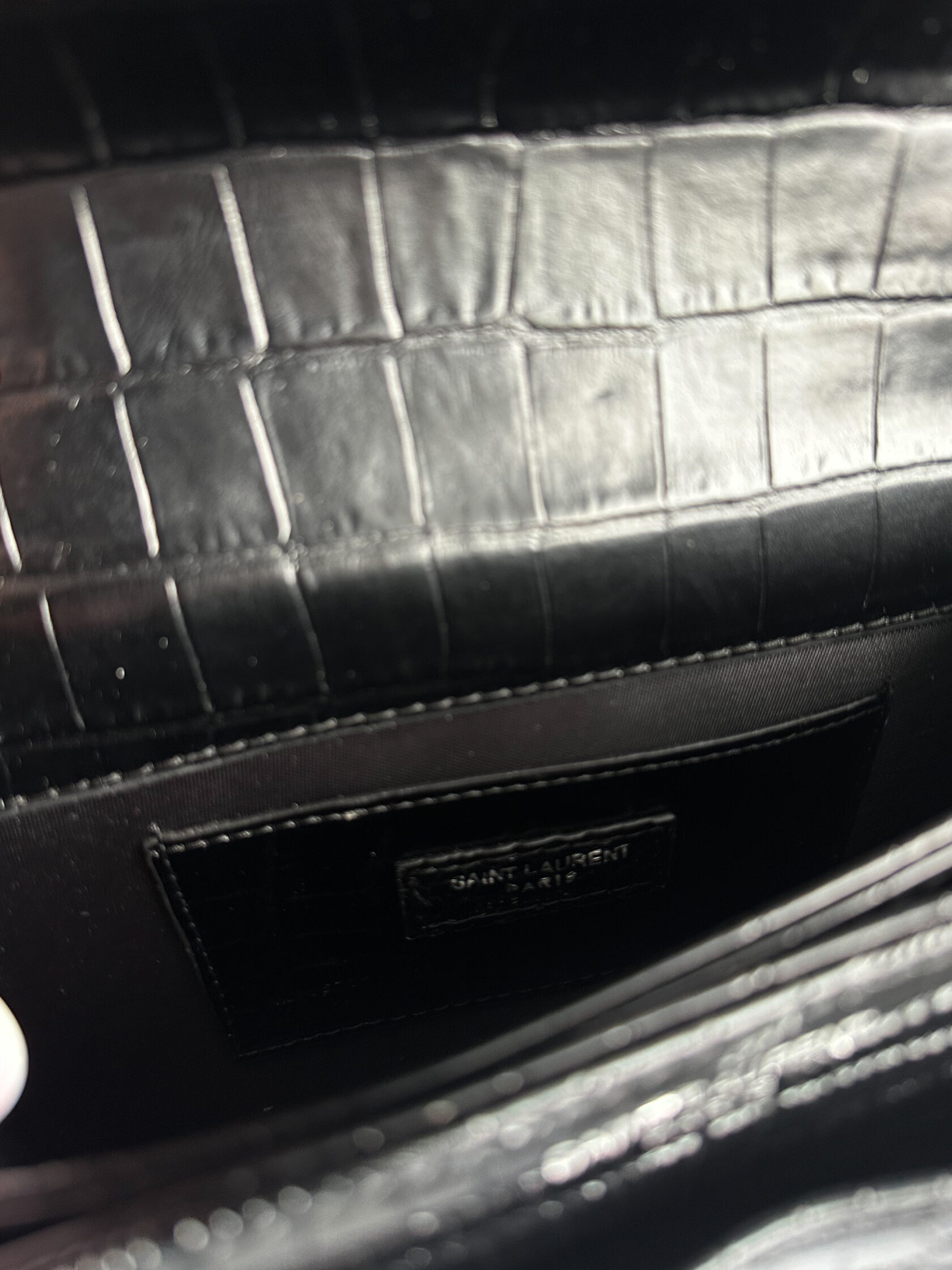 Yves Saint Laurent Sunset In Crocodile-Embossed Leather - 6