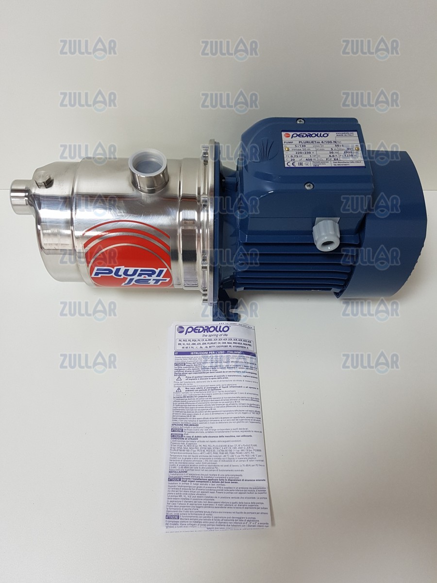 Насос відцентровий багатоступінчастий Pedrollo PLURIJETm 4/100 (43PJA54104A1) - 3