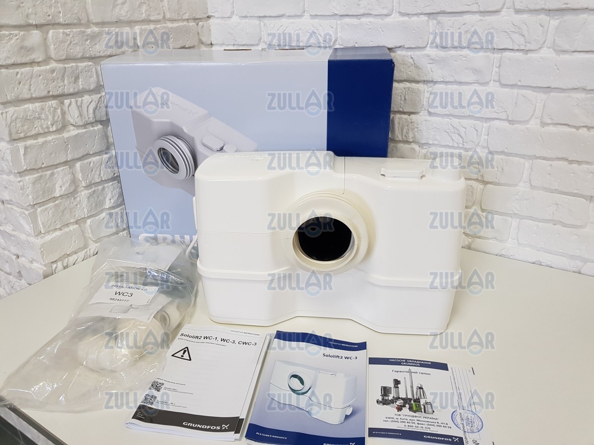 Каналізаційна установка Grundfos Sololift2 WC-3 (97775315) - 5
