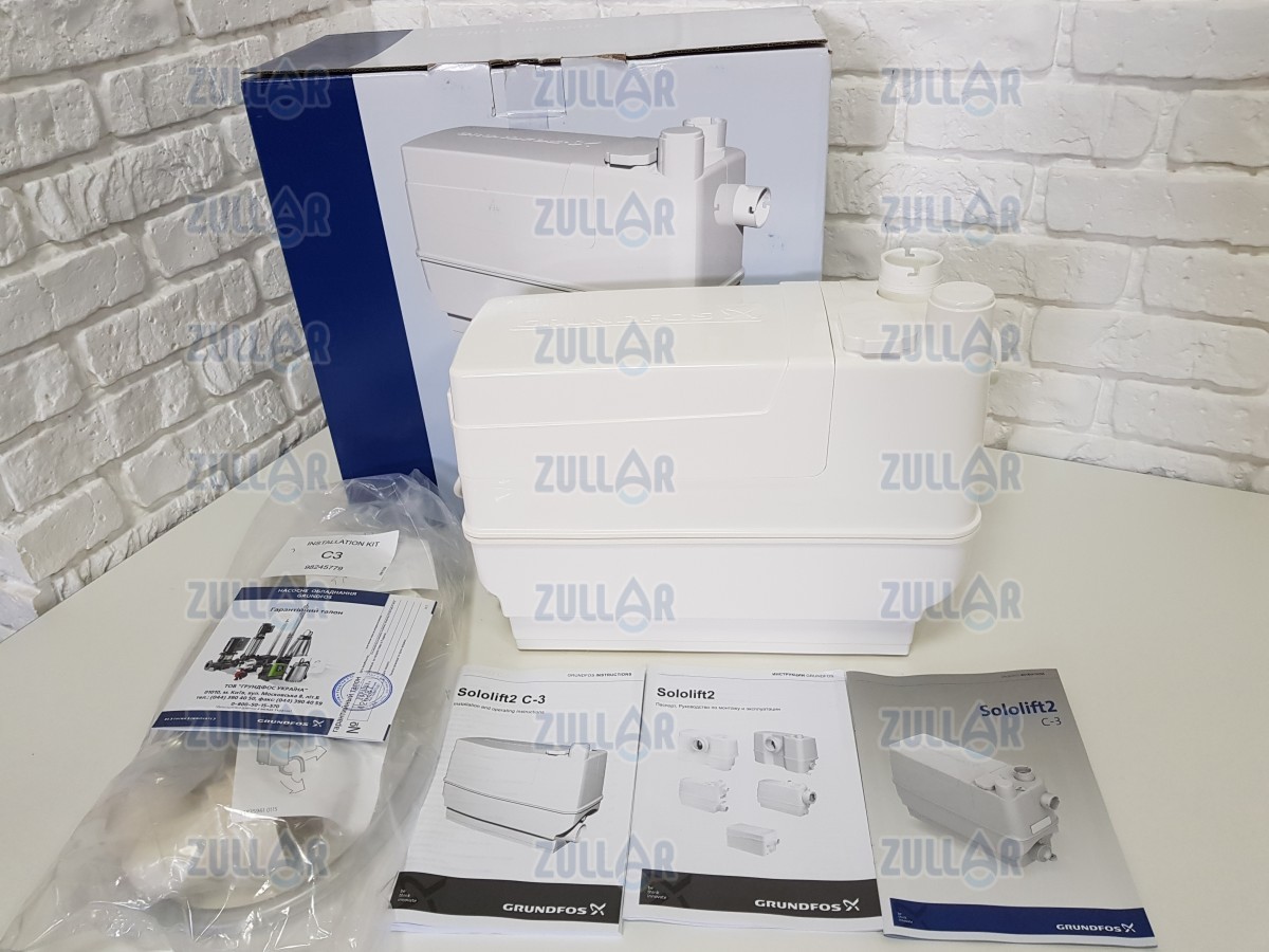 Каналізаційна установка Grundfos Sololift2 C-3 (97775317) - 5