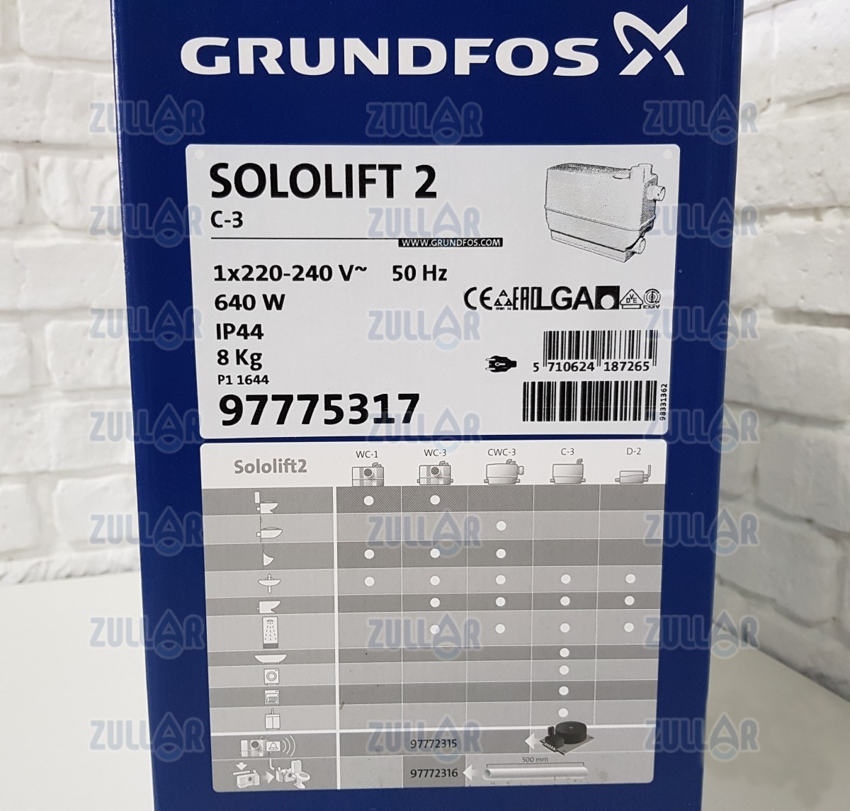 Каналізаційна установка Grundfos Sololift2 C-3 (97775317) - 3