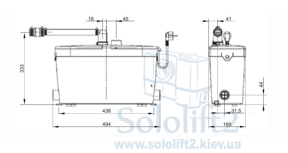 Каналізаційна станція SFA SANIACCESS Pump - 2