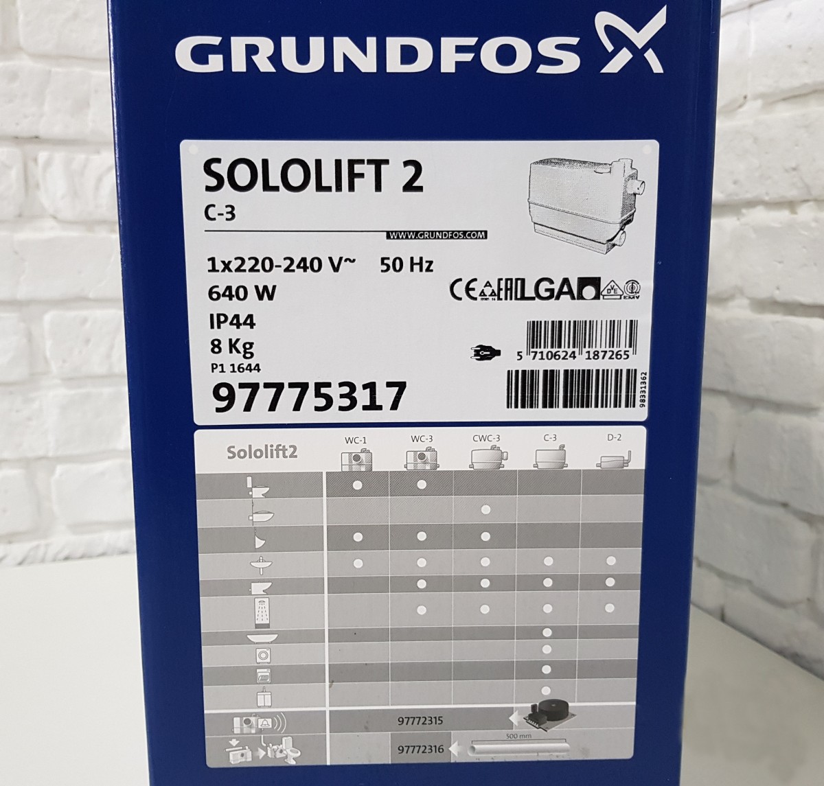 Каналізаційна установка Grundfos Sololift2 C-3 (97775317) - 4