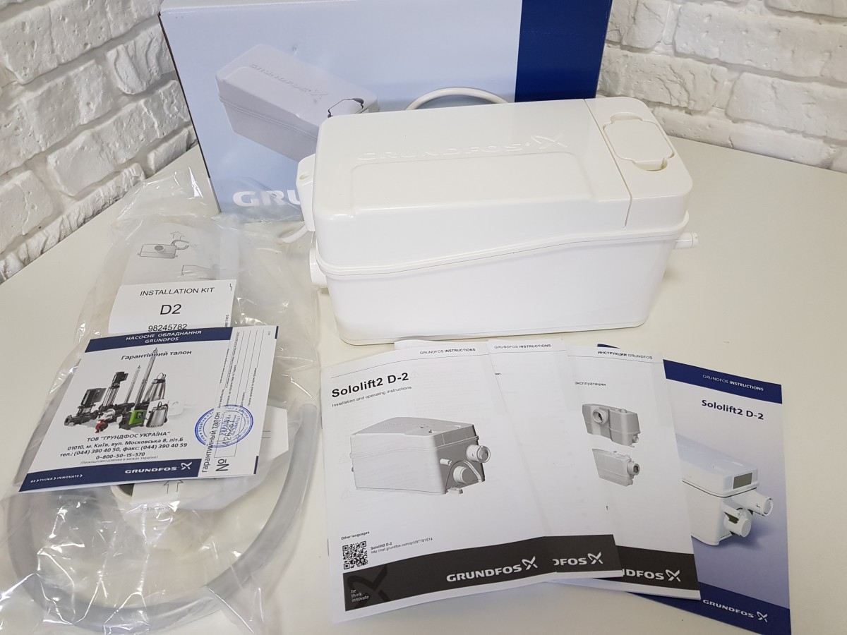 Каналізаційна установка Grundfos Sololift2 D-2 (97775318) - 4