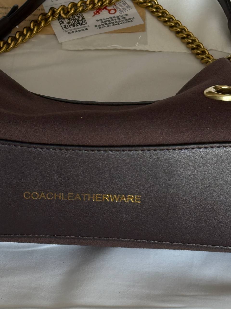 Сoach Juliet Shoulder Bag Brown Suede - 8