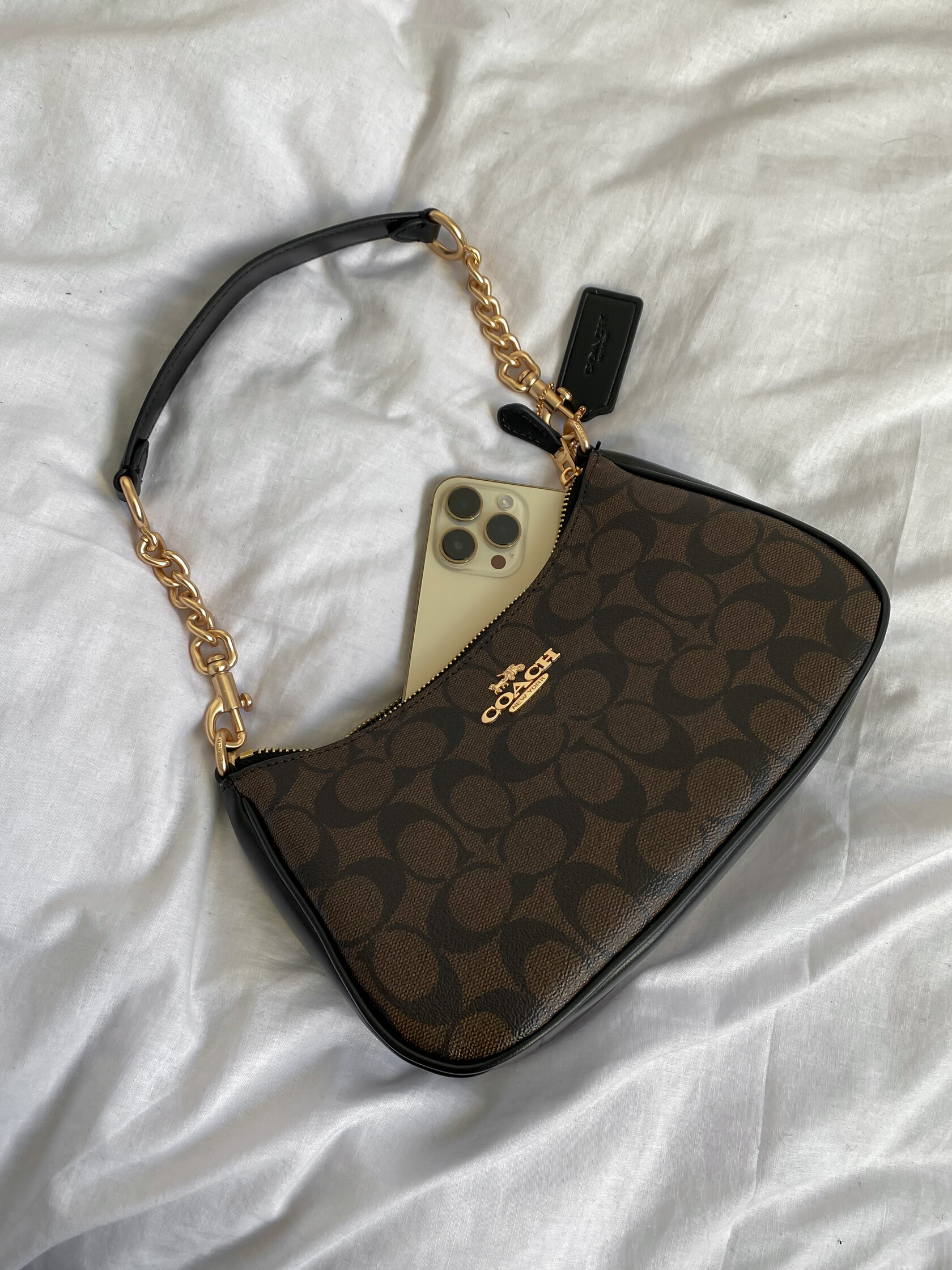 Сoach swinger 20 chalk Brown/Black. - 2